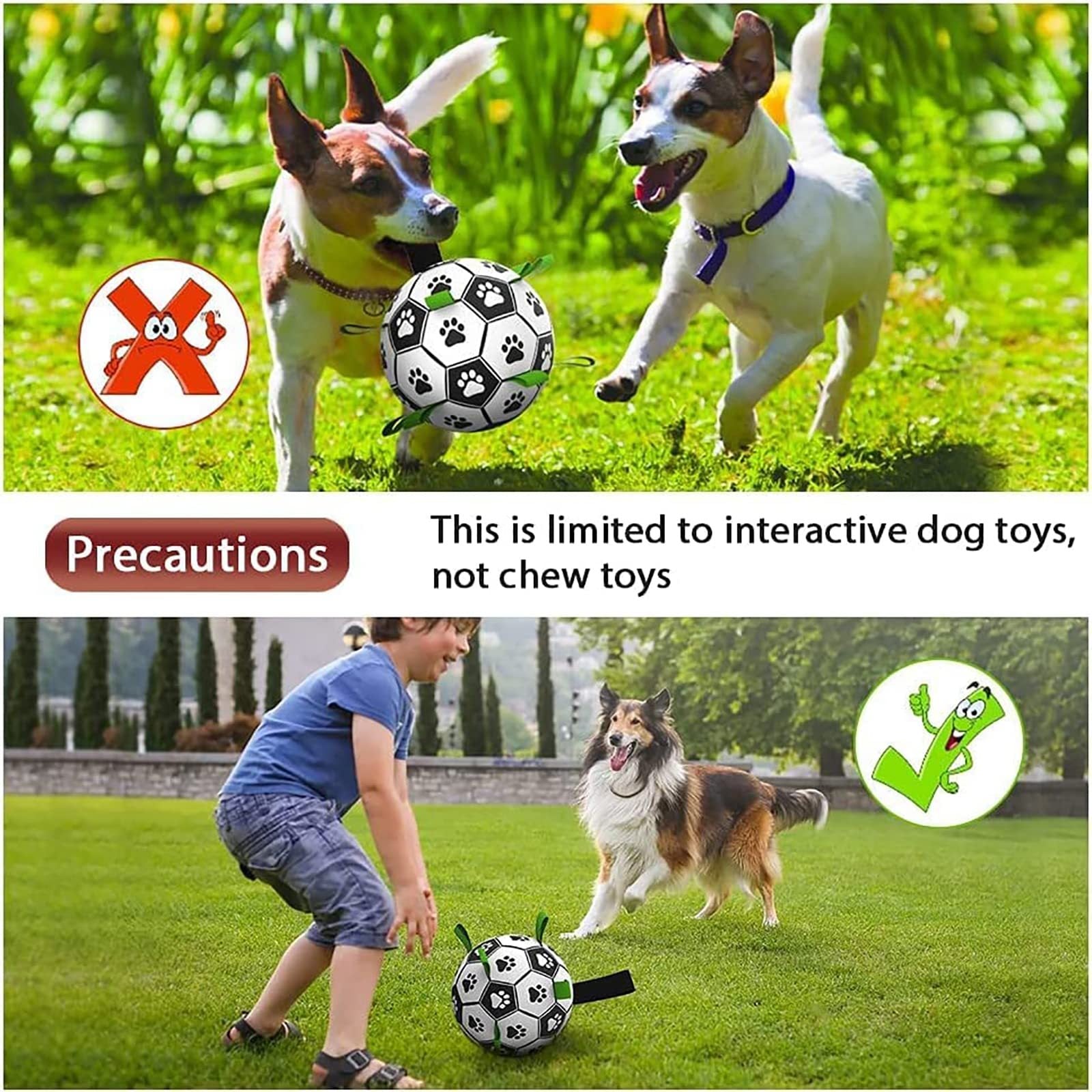 Interactive Soccer Ball Toy for Large Dogs - Outdoor Training Fun! - silverfoxgoods